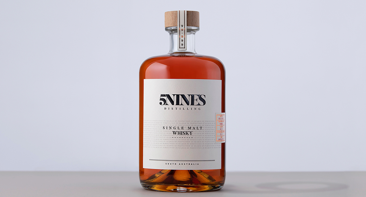 5 Nines, Whiskey Packaging Design, Black Squid Design