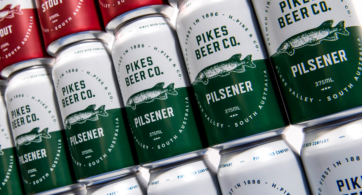 Pikes Beer Co, Beer Can Packaging, Black Squid Design